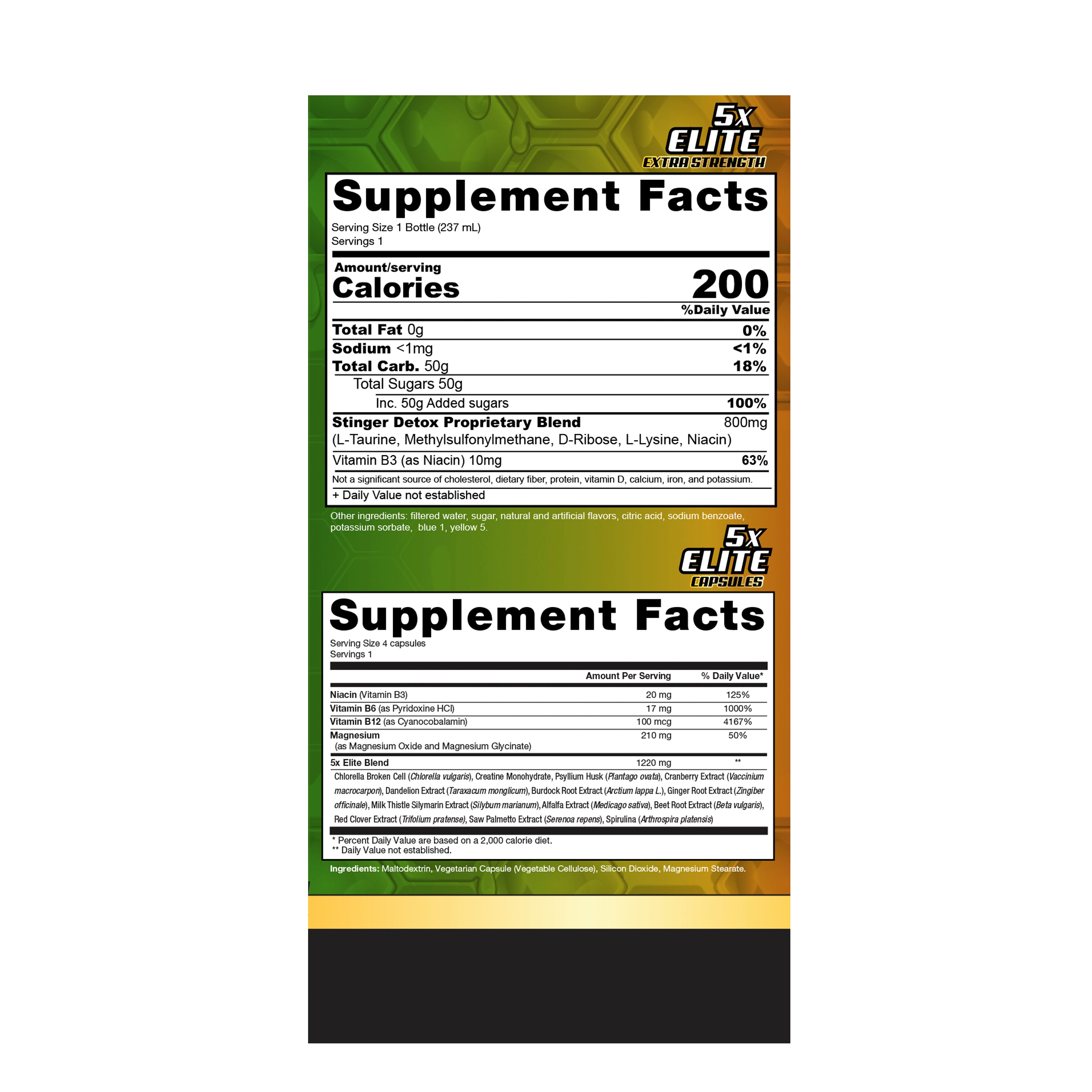 CHAMPS 2025 - Stinger 5x Elite Combo Pack | Tropical Fusion | 5x Instant - 8 OZ | 5x Buzz Caps - 4 Ct