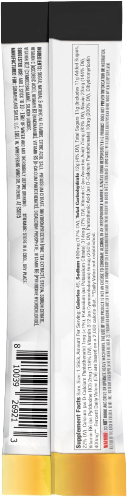 Stinger Anti-Buzz + Electrolytes Drink Mix | Post-Celebration Relief, Hydration & Multivitamin | 6-Pack