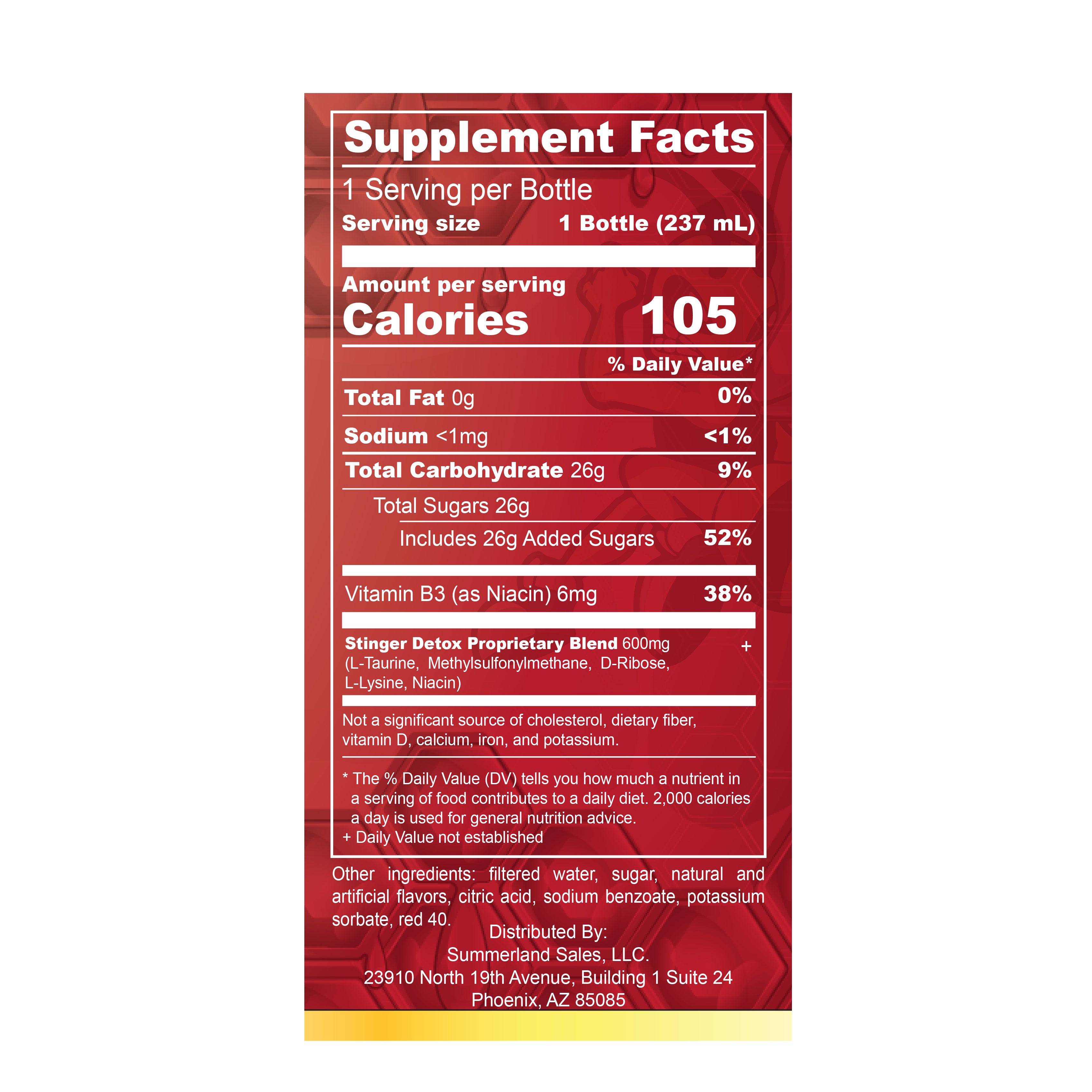 Stinger Instant Detox Regular Strength | Strawberry | 8 OZ