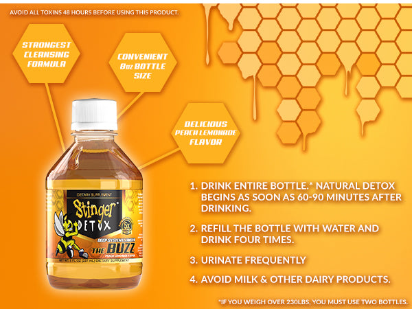 Stinger Buzz 5X Extra Strength | Peach Lemonade | 8 OZ