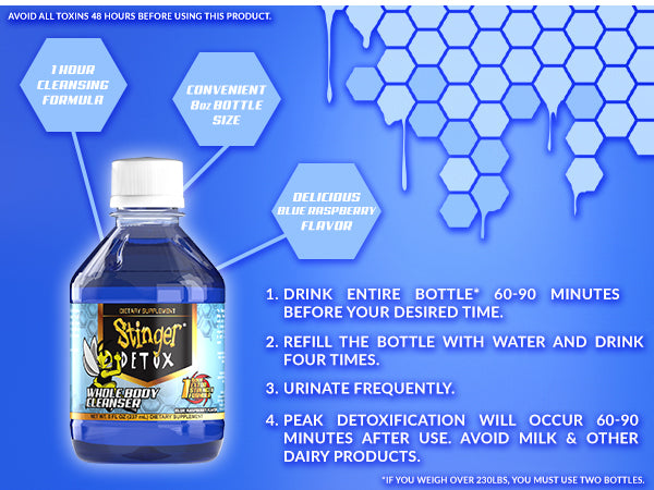 Stinger Whole Body Cleanser 1 Hr. | Blue Raspberry | 8 OZ