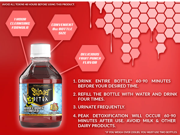 Stinger Whole Body Cleanser 1 Hr. | Fruit Punch | 8 OZ