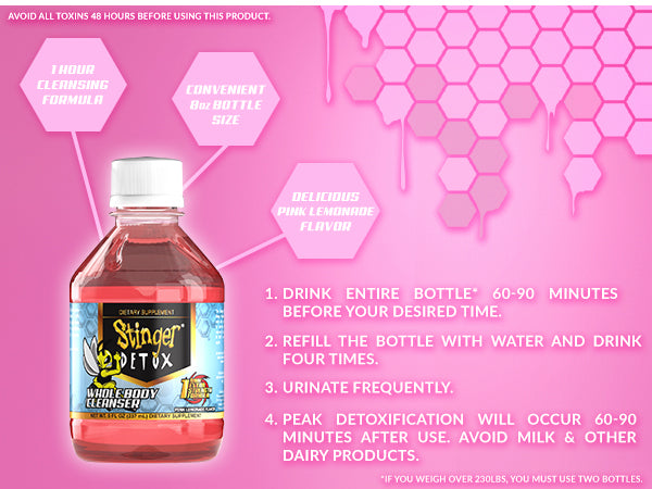 Stinger Whole Body Cleanser 1 Hr. | Pink Lemonade | 8 OZ