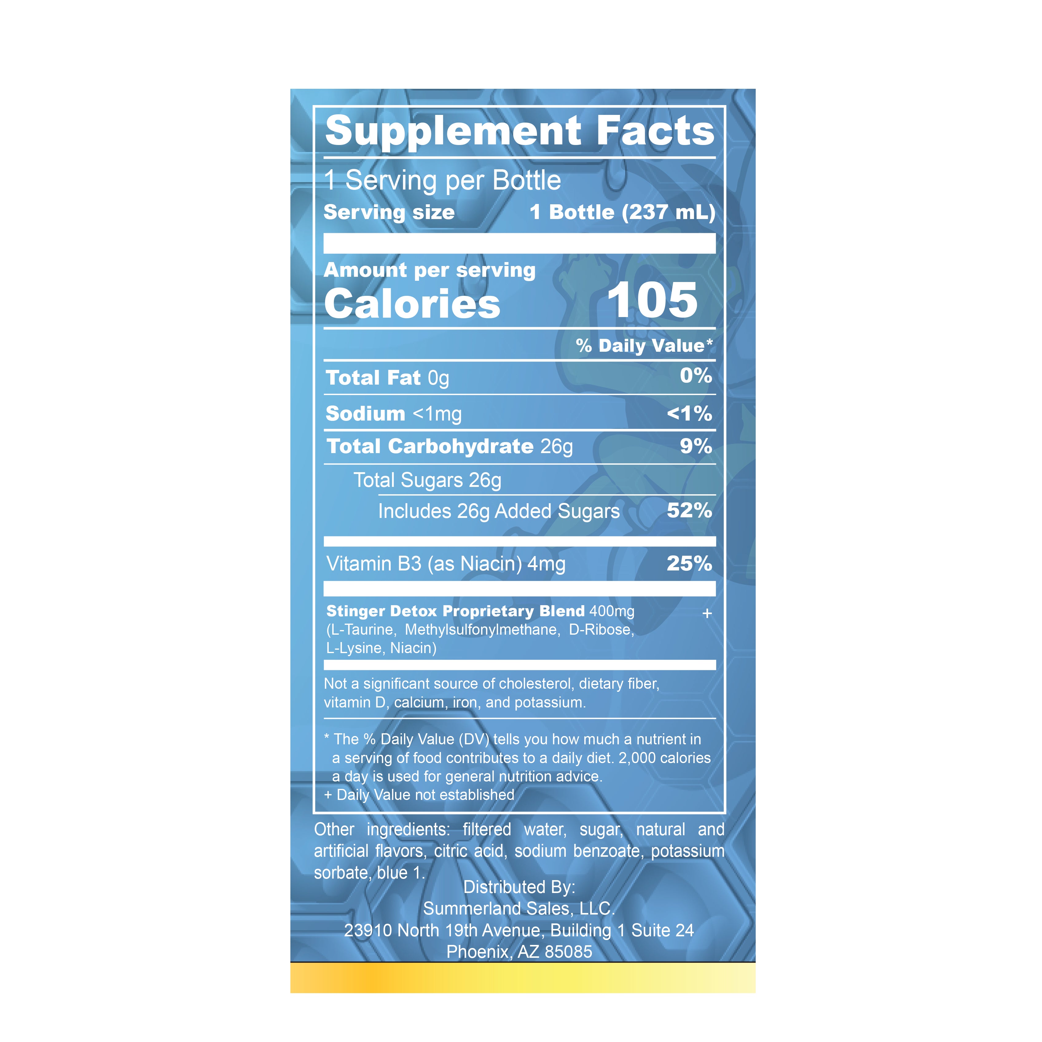 Stinger Whole Body Cleanser 1 Hr. | Blue Raspberry | 8 OZ