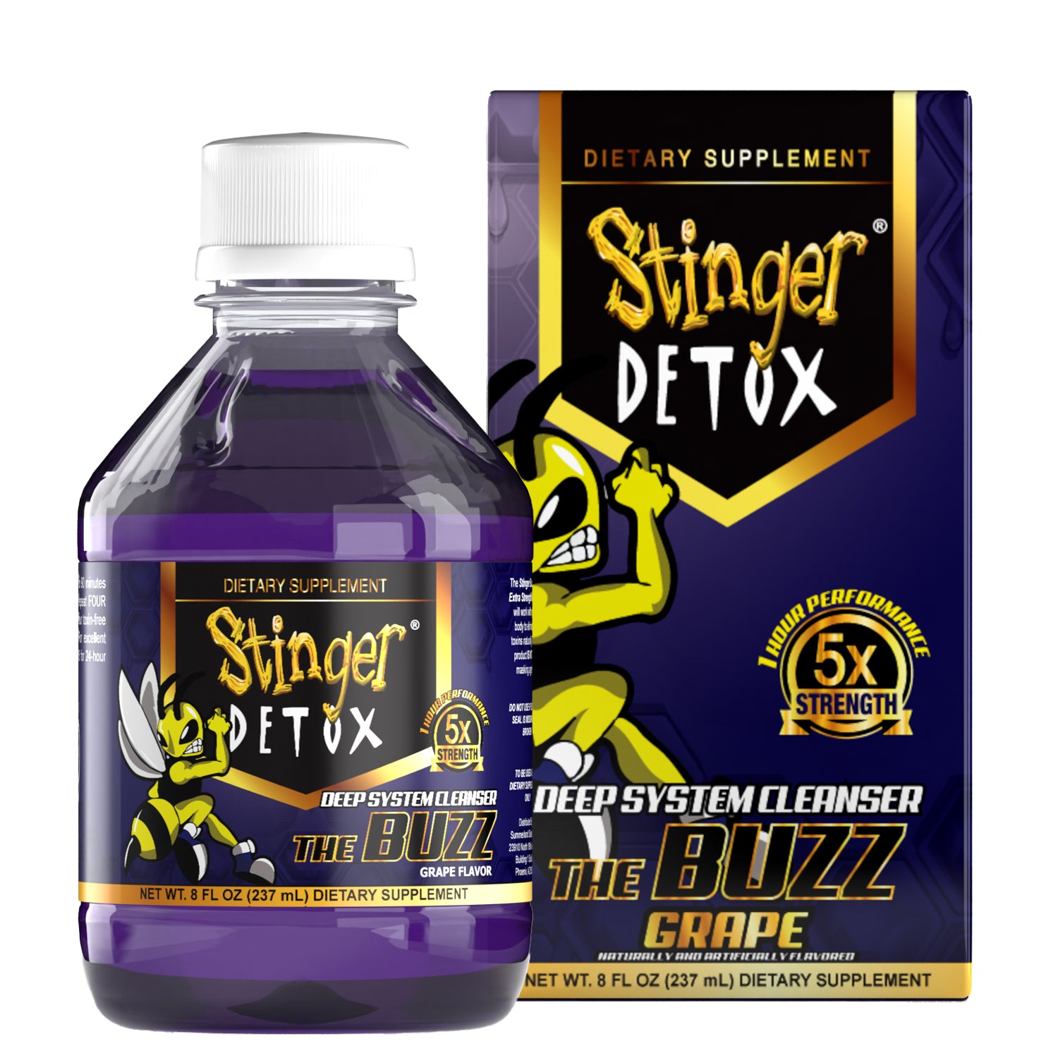 Stinger Buzz 5X Extra Strength | Grape | 8 OZ
