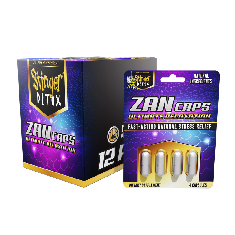 Stinger Detox ZAN Caps | Ultimate Relaxation | 12 Card Pack