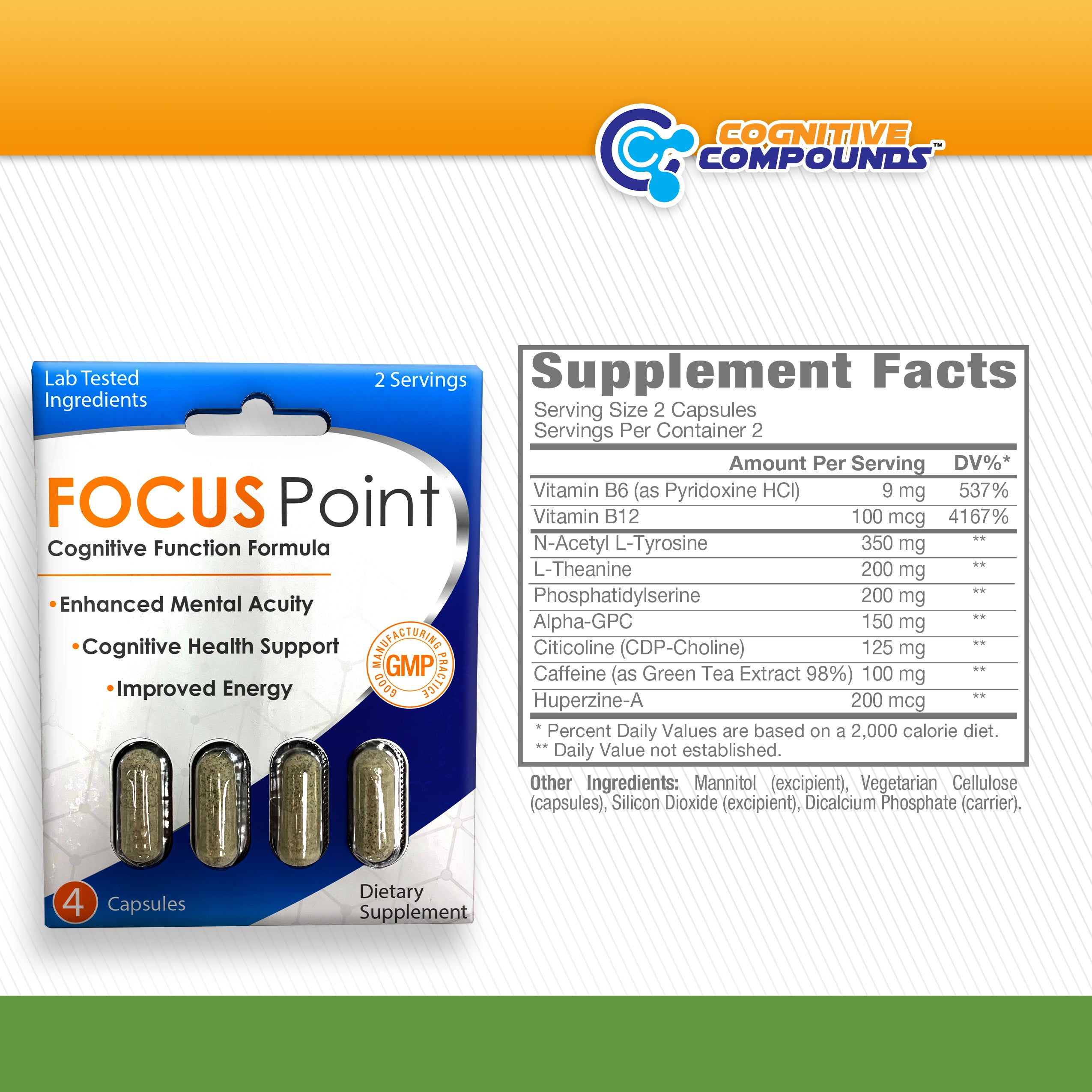 Focus Point™ | Cognitive Focus Formula | 12 Card Pack