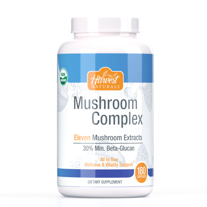 Mushroom Complex Capsules | 30% Beta Glucan Min. | 180 Count
