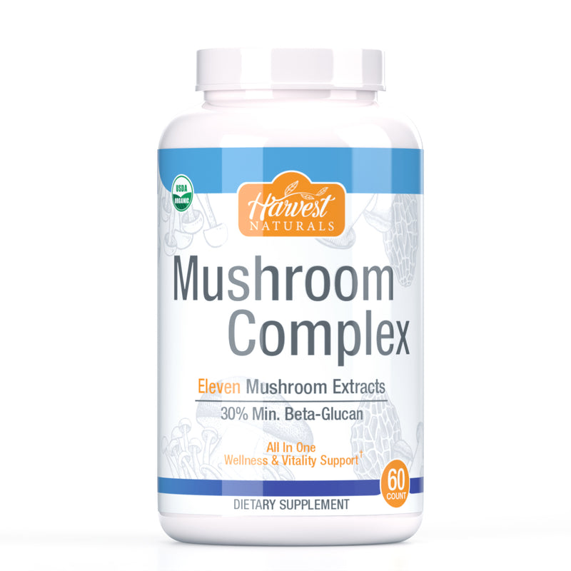 Mushroom Complex Capsules | 30% Beta Glucan Min. | 60 Count