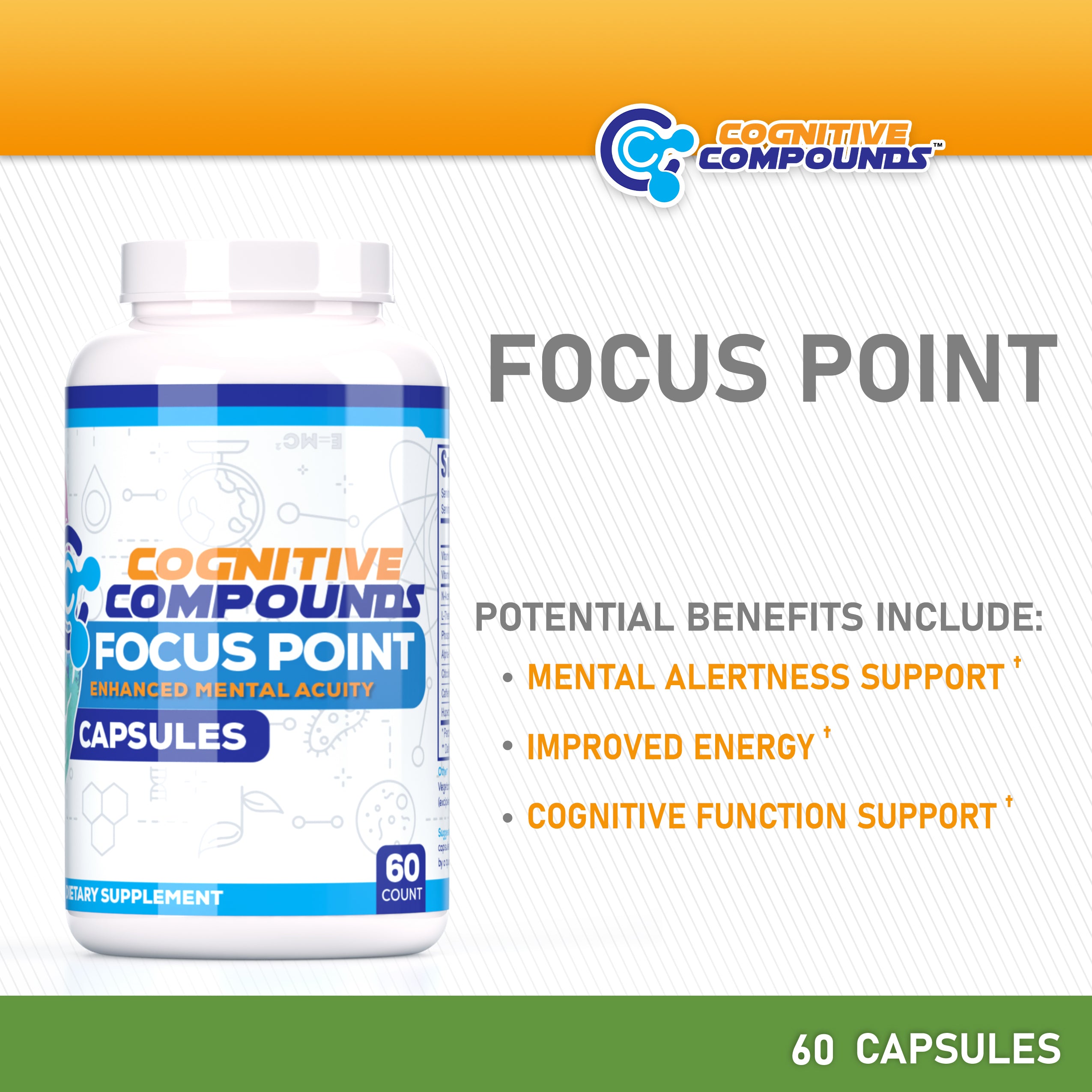 Focus Point™ | Cognitive Focus Formula | 60 Count